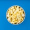 Popcorn blue background