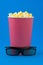 Popcorn blue background