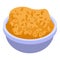 Popcorn bowl icon, isometric style