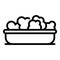 Popcorn bowl icon, outline style