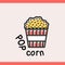 Popcorn box logotype template