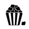 Popcorn bucket vector icon