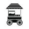 Popcorn cart black simple icon