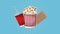 Popcorn and cinema HD animation