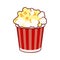 Popcorn. Cinema Icon on White Background. Vector