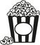 Popcorn cinema vector