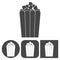 Popcorn design - vector icons set