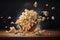 Popcorn explosion. AI generated