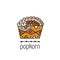 Popcorn, fast food design icon for print, web or mobile app