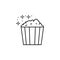 Popcorn, fast food icon. Element of Food and Drink icon. Thin line icon