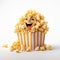 Popcorn Fun: A Playful Snack with a Joyful Smile. Generated AI.