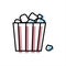 popcorn glass icon for going to the cinema with friends