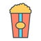 Popcorn line icon. Vector illustration