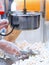 Popcorn machine being operated by a woman