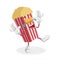 Popcorn mascot and background happy pose