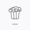 Popcorn outline icon. Simple linear element illustration. Isolated line Popcorn icon on white background. Thin stroke sign can be