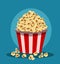 Popcorn pack design vector