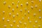 Popcorn pattern on yellow background. Top view. Contrast concept. popcorn on color background