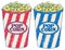 Popcorn in pencil colour sketch simple style