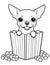 Popcorn Pooch: Chihuahua Coloring Fun
