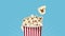 Popcorn raining on box HD animation