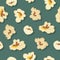 Popcorn Seamless Pattern Vector in Flat Design.