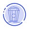 Popcorn, Theater, Movie, Snack Blue Dotted Line Line Icon
