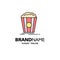 Popcorn, Theater, Movie, Snack Business Logo Template. Flat Color