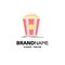 Popcorn, Theater, Movie, Snack Business Logo Template. Flat Color
