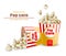 Popcorn Vector realistic. 3d detailed illustrations