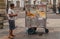 Popcorn vendor near Palacio Tirandentes, Rio de Janeiro, Brazil