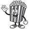 Popcorn Waving Illustration