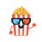 Popcorn waving. Vector illustration