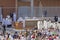 Pope Francesco Bergoglio celebrates the Corpus Domini mass in Sant Monica square in Rome