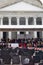 Pope Francis in Naples. Piazza Plebiscito after the Pope's mass