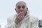 Pope Francis send kiss to faithful