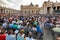 The Pope Francis in St. Peters Square at the Vatican. Ecclesial Congress of the Diocese of Rome. Thousands of faithful gathered
