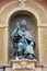 Pope Gregory XIII statue on King Enzo palace at Bologna main square