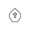 Pope hat outline icon
