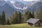 Pope`s path near Lorenzago di Cadore