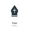 Pope vector icon on white background. Flat vector pope icon symbol sign from modern religion collection for mobile concept and web