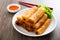 Popiah, deep fried spring rolls