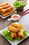 Popiah, deep fried spring rolls