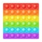 Popit figure square as a fashionable silicon toy for fidgets. Addictive anti stress toy in bright rainbow colors. Bubble