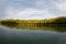 Poplar trees reflecting in Grand Canal of Parc de Sceaux