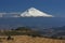 Popocatepetl volcano with clouds, mexico VI