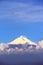 Popocatepetl volcano with snow and clouds near cholula  puebla, mexico II