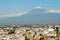 Popocatepetl volcano view from Cholula