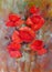 Poppies handmade painting