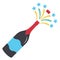 Popping Cork  Vector icon which can be easily modified or edit